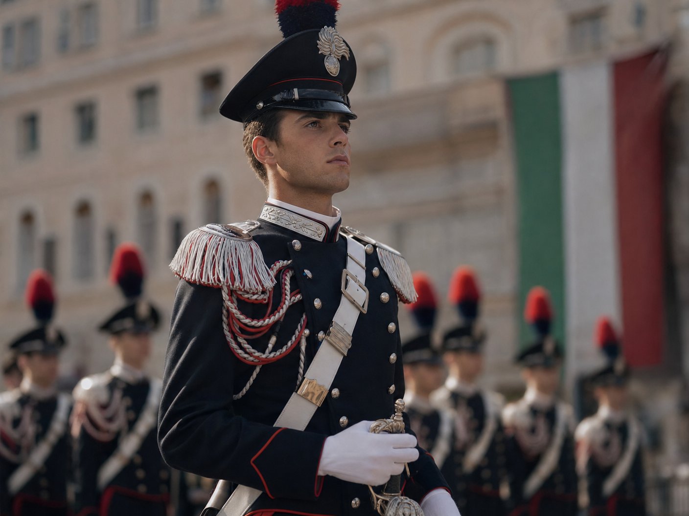 Ufficiale dei Carabinieri in alta uniforme